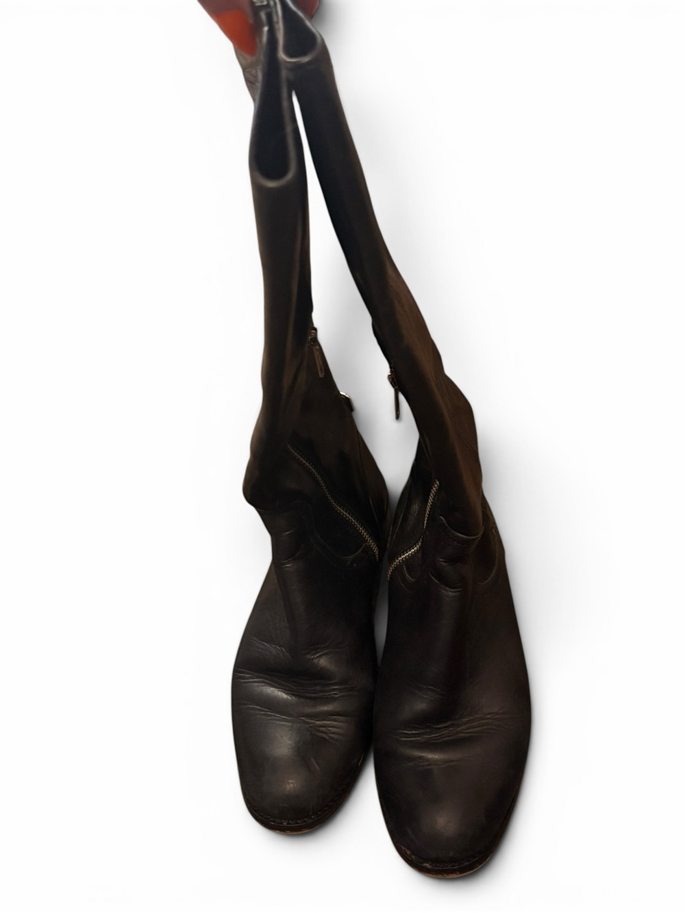Authentic Coach Leather Boots Black Size 5.5 - Picture 2 of 4
